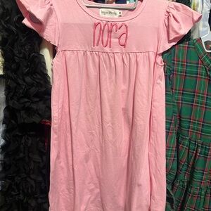 Pink NORA Monogrammed Dress